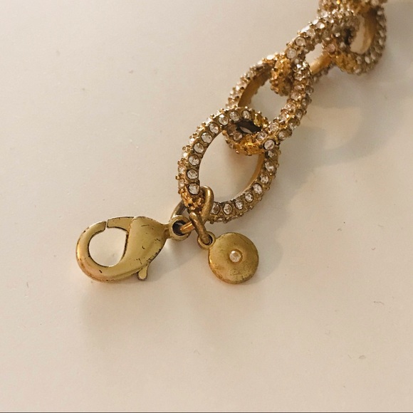 J CREW | Pavé Encrusted Gold Links - Picture 4 of 11